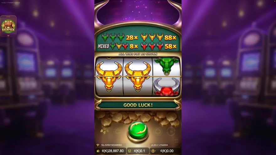 Ảnh màn hình gameplay game Super Niubi (slot JDB) chơi tại LC79