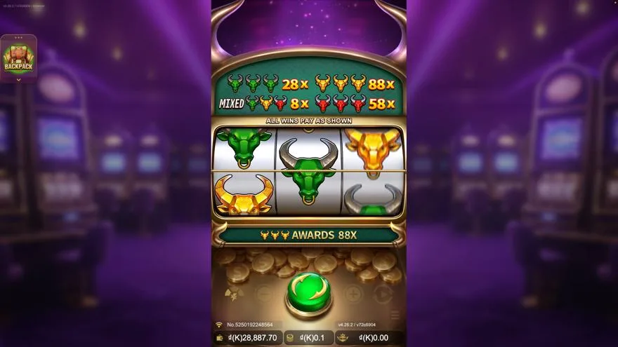 Ảnh bảng biểu tượng & tính năng game Super Niubi (slot JDB) chơi tại LC79