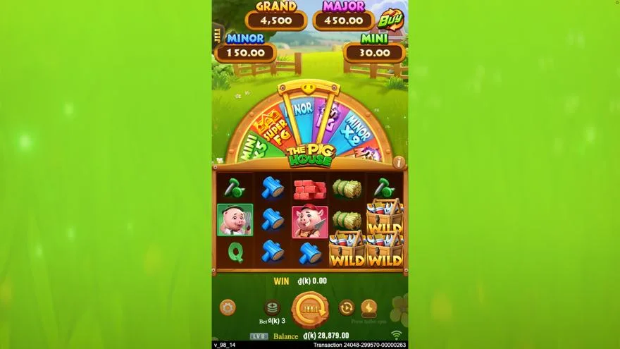 Ảnh bảng biểu tượng & tính năng game trải nghiệm the pig house lc79 (slot) chơi tại LC79