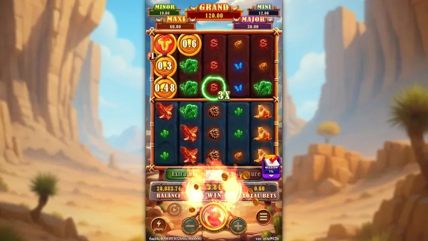 Ảnh màn hình gameplay game BUFFALO WAYS (slot FC) chơi tại LC79