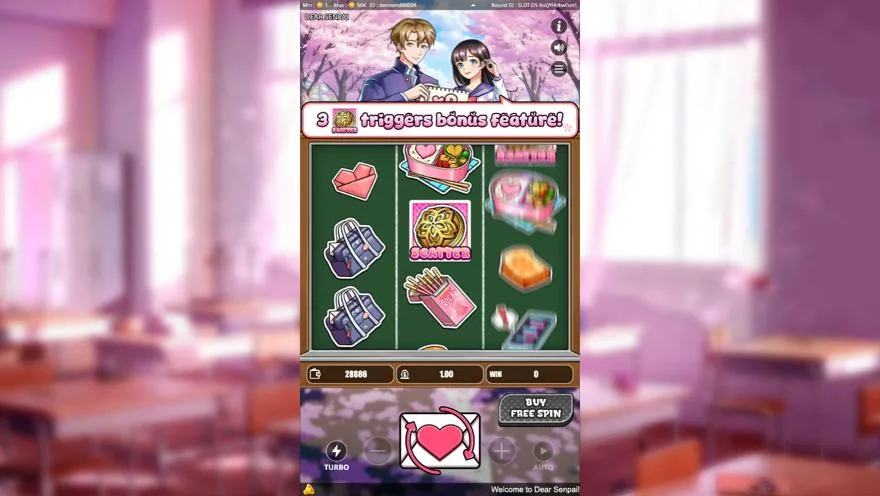 Ảnh bảng biểu tượng & tính năng game Dear Senpai (Kingmidas #) (slot) chơi tại LC79