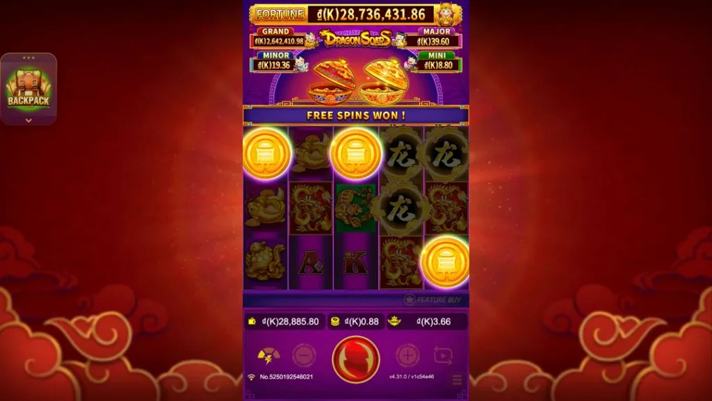 Ảnh giao diện chính game Dragon Soar (slot JDB) chơi tại LC79