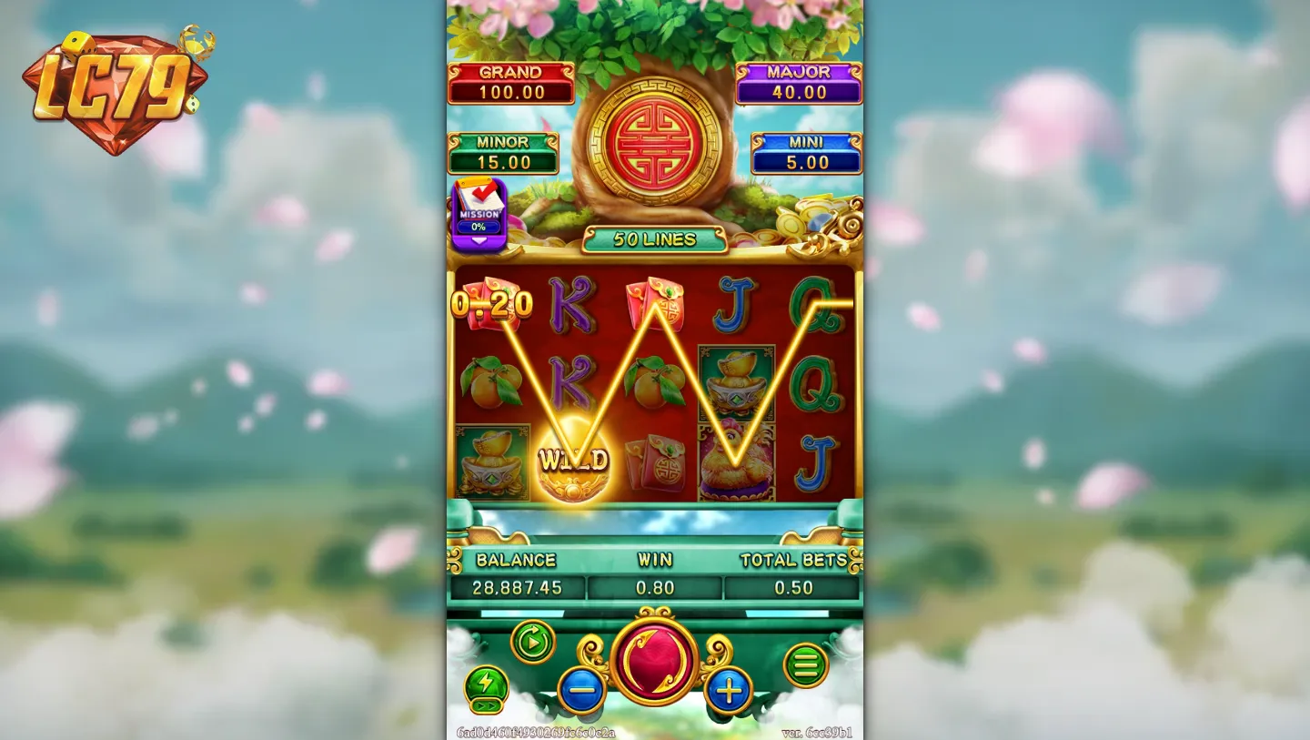 Wild symbol kích hoạt trong Fortune Egg LC79 tạo combo thắng nhiều đường cùng lúc