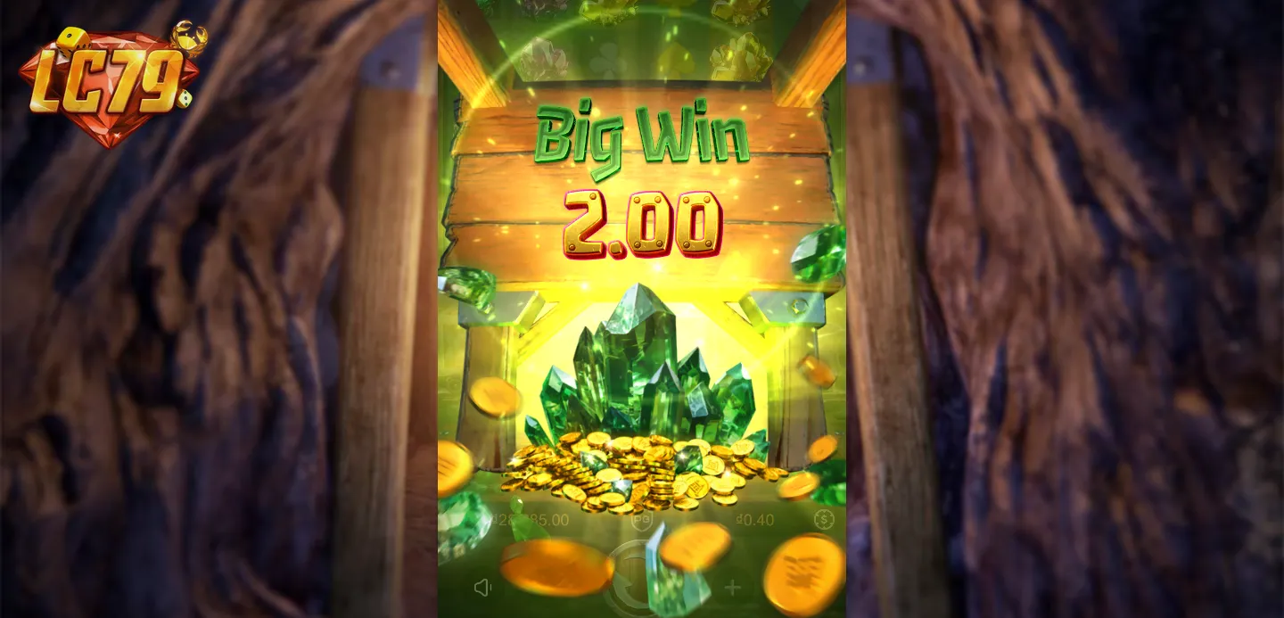 Gemstones Gold LC79 màn hình Big Win sau combo Train Multiplier PG Soft
