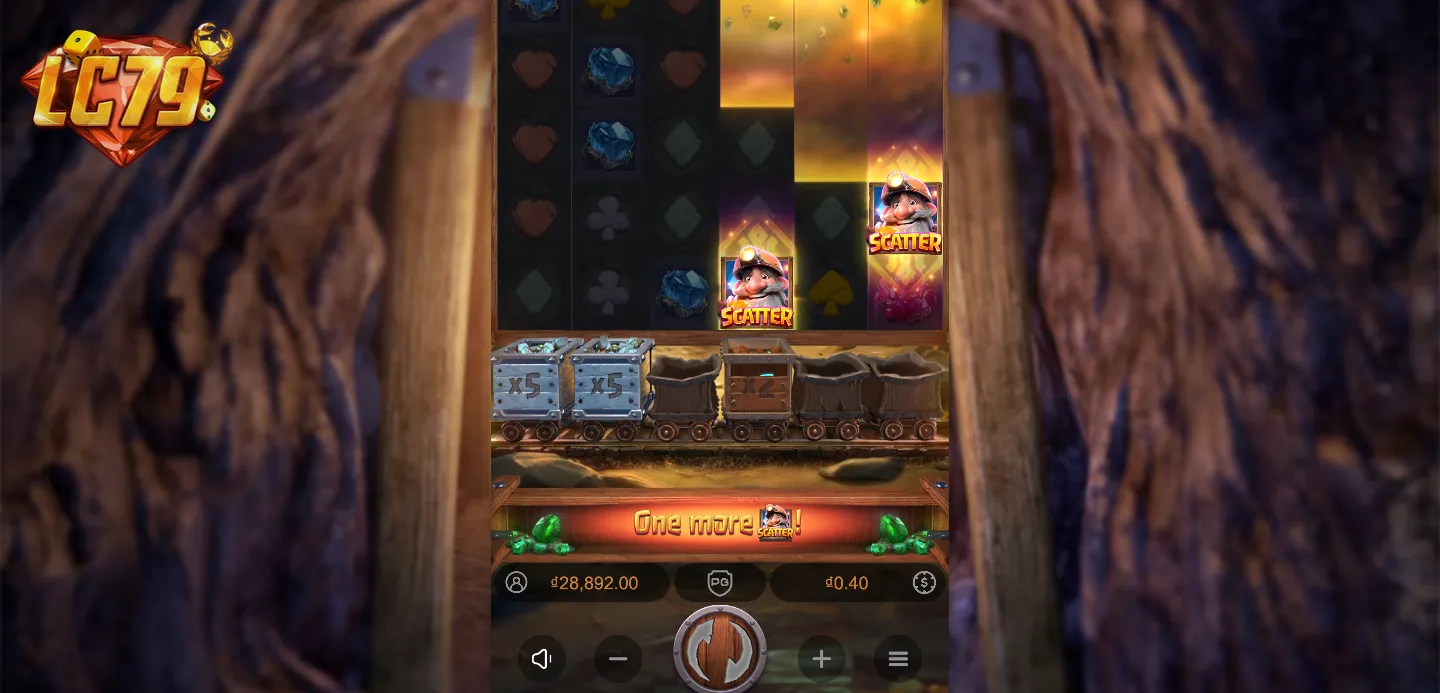 Gemstones Gold LC79 One more Scatter thợ mỏ sắp vào Free Spins PG Soft