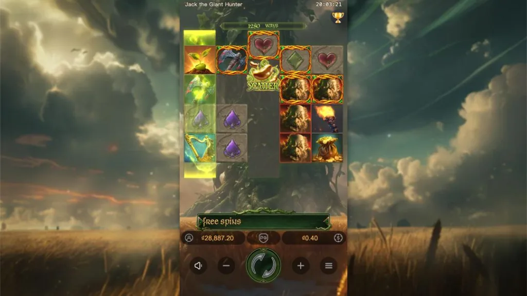Ảnh giao diện chính game Jack the Giant Hunter (slot PG) chơi tại LC79