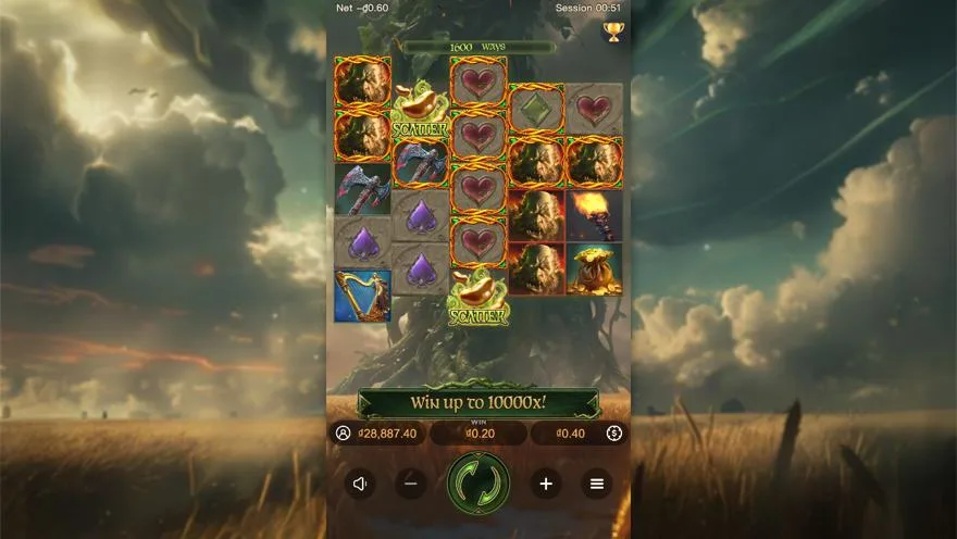 Ảnh màn hình gameplay game Jack the Giant Hunter (slot PG) chơi tại LC79