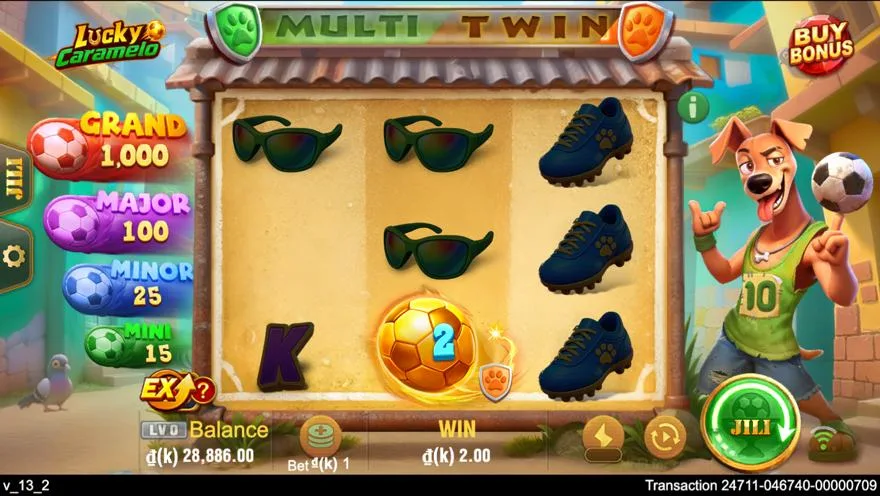 Ảnh màn hình gameplay game Lucky Caramelo (slot JILI) chơi tại LC79