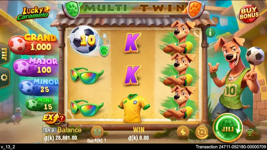 Ảnh bảng biểu tượng & tính năng game Lucky Caramelo (slot JILI) chơi tại LC79