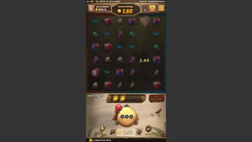 Ảnh màn hình gameplay game Rooster Blitz (Kingmidas #) (slot) chơi tại LC79