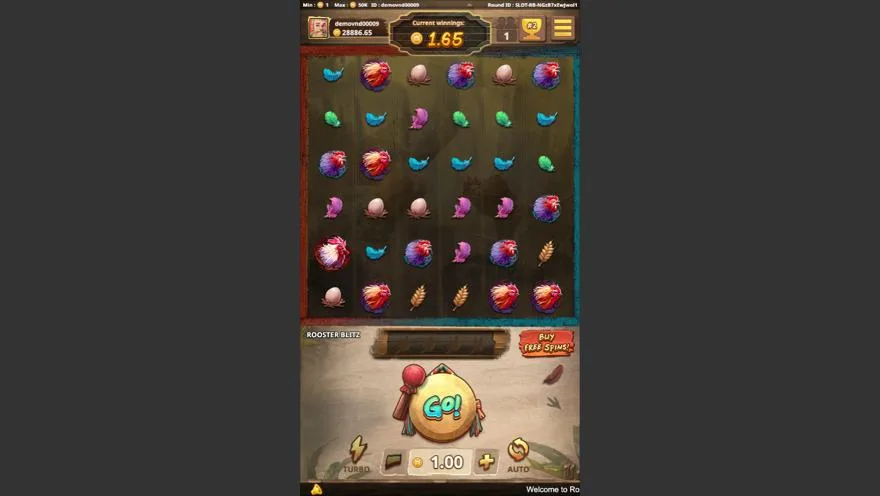 Ảnh bảng biểu tượng & tính năng game Rooster Blitz (Kingmidas #) (slot) chơi tại LC79