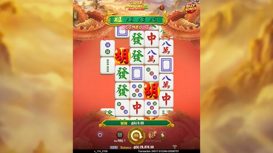 Ảnh bảng biểu tượng & tính năng game SUPER MAHJONG 2 (slot JILI) chơi tại LC79
